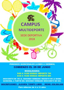 Campus Multideporte verano 2018 @ Sede deportiva (Tronqueria)