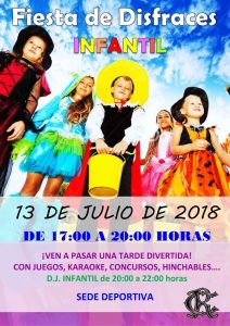 Fiesta de Disfraces Infantil verano 2018 @ Sede deportiva (Tronqueria)