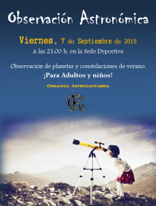 Observación Astronómica 2018 @ Sede Deportiva