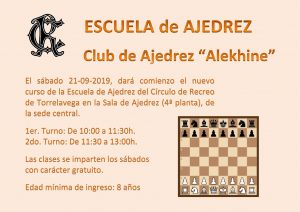 ESCUELA DE AJEDREZ 21-09-2019 @ Sede Central