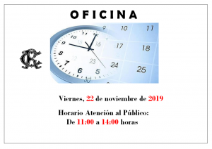Horario Oficina @ Sede Deportiva