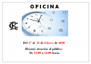Horario Oficina @ Sede Central
