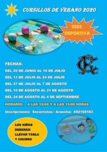 Cursillos Natación Verano 2020 @ Sede Deportiva