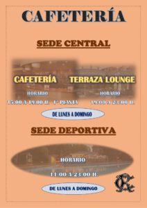 CAFETERÍA VERANO 2020 @ Sede Deportiva