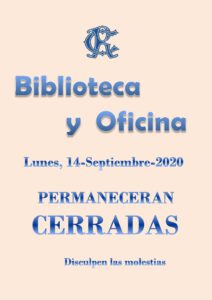 Biblioteca y Oficina 14-09-2020 @ Sede Central