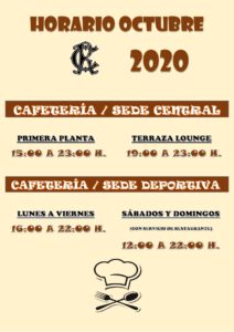 Hostelería Octubre 2020 @ Sede Central