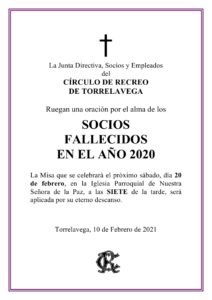 Misa Socios 20-02-2021 @ Sede Central