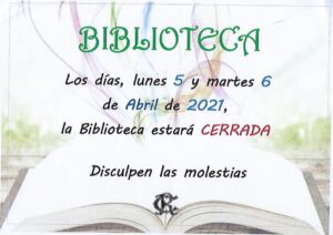 Biblioteca 5 y 6-04-2021 @ SEDE CENTRAL