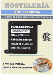 Hostelería 27 y 28-03-2021 @ SEDE DEPORTIVA