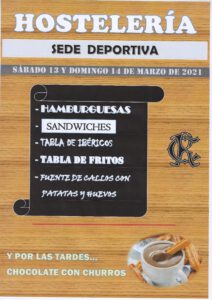 Carta Hostelería 13 y 14 marzo @ SEDE DEPORTIVA