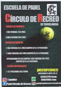 Escuela de Pádel 31-05-2021 @ SEDE DEPORTIVA