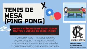 Tenis de Mesa (ping pong) 2021 @ SEDE DEPORTIVA