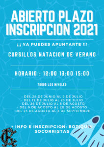 Cursillos Natación Verano 2021 @ SEDE DEPORTIVA