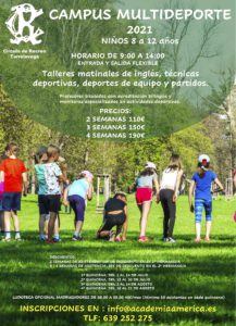 Campus 2021 niños/as de 8 a 12 años @ SEDE DEPORTIVA