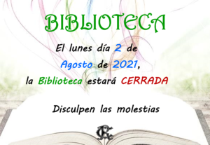 Biblioteca 02-08-2021 @ SEDE CENTRAL