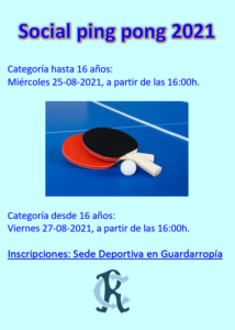 Social Ping Pong 2021 @ SEDE DEPORTIVA