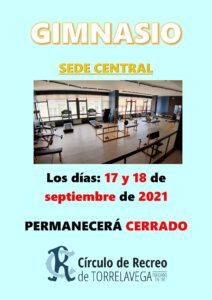 Gimnasio 17 y 18-09-2021 @ SEDE CENTRAL