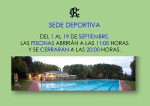 Horario piscina @ Sede Deportiva