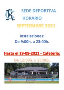 Horarios Septiembre Sede Deportiva @ Sede Deportiva