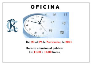 Horario Oficina @ Sede Central