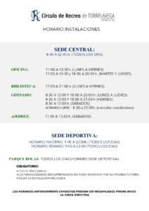 Horarios
