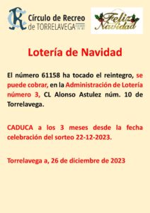 Lotería Navidad Reintegro @ SEDE CENTRAL