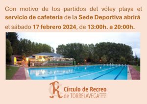 Cafetería Sede Deportiva 17-02-2024 @ SEDE DEPORTIVA