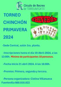 Torneo Primavera Chinchón @ SEDE CENTRAL