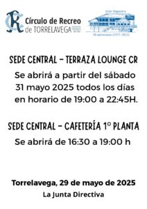 Terraza Loungue CR 31-05-2025 @ SEDE CENTRAL