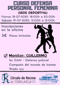 Curso defensa personal femenina @ Sede Deportiva