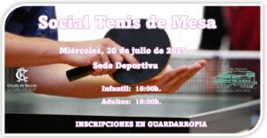 Social Tenis de Mesa 2025 @ SEDE DEPORTIVA