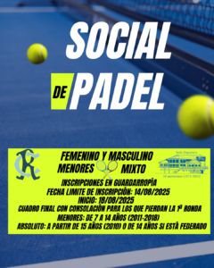 SOACIAL DE PÁDEL 2025 @ Sede Deportiva