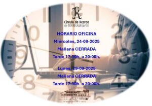 HORARIO OFICINA @ SEDE CENTRAL
