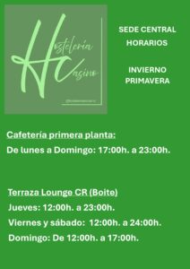 Sede Central Hostelería nuevo horario @ Sede Central