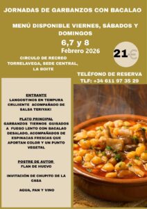 JORNADAS GARBANZOS CON BACALAO @ Sede Central