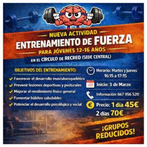 Entrenamiento de fuerza (cartel) @ Sede Central