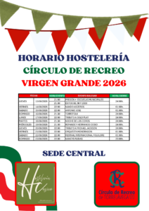 Sede Central - Horario Hostelería Cïrculo de Recreo @ CIRCULO DE RECREO DE TORRELAVEGA CIRCULO DE RECREO