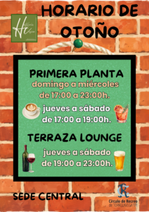 Sede Central - Hostelería Horario de Otoño @ Sede Central