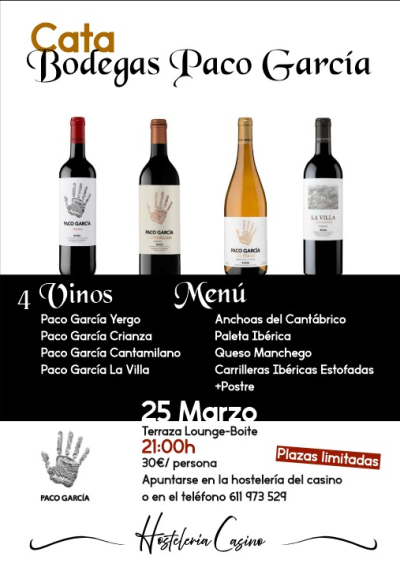 CATA DE VINOS PACO GARCÍA 25-03-2026