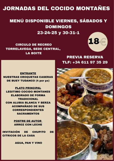 COCIDO MONTAÑES 22-01-2025