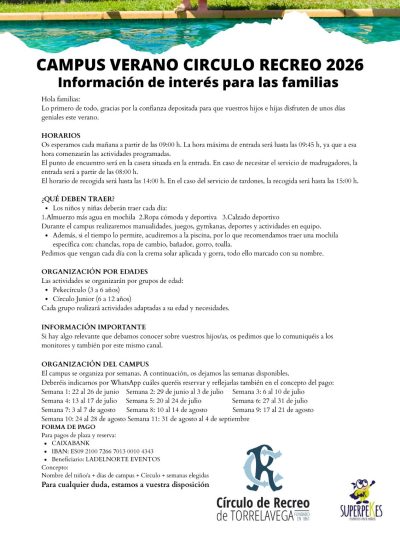 Campus verano información