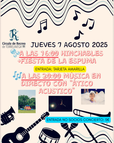 ENTRADA NO SOCIOS CONCIERTO 5€ 07-08-2025