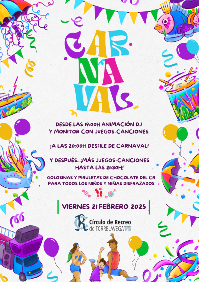 FIESTA CARNAVAL INFANTIL 2025