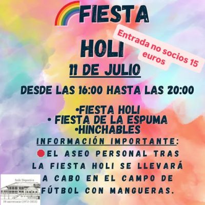 FIESTA HOLI, ESPUMA HINCHABLES 2025