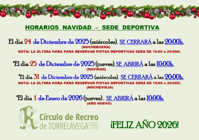 HORARIOS NAVIDAD SEDE DEPORTIVA 2025_page-0001 (1)