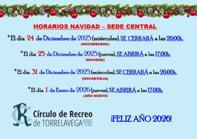 HORARIOS SEDE CENTRAL NAVIDAD 2025_page-0001