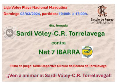 Liga Voley Playa Nacional Masculina 03-03-2024