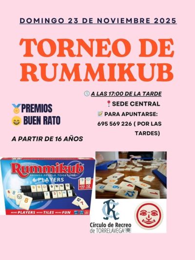 TORNEO RUMMIKUB 23-11-2025