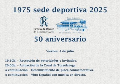 cartel 50 años SEDE DEPORTIVA 2025