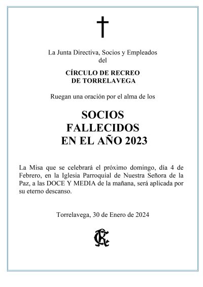 misa socios año 2024 en el 2024